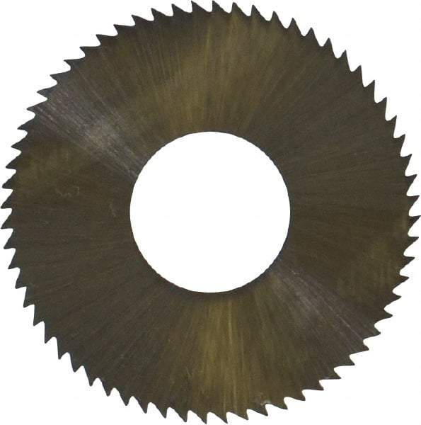 Controx - 1" Diam x 0.014" Blade Thickness x 3/8" Arbor Hole Diam, 64 Tooth Slitting and Slotting Saw - Arbor Connection, Right Hand, Uncoated, High Speed Steel, Concave Ground - Strong Tooling