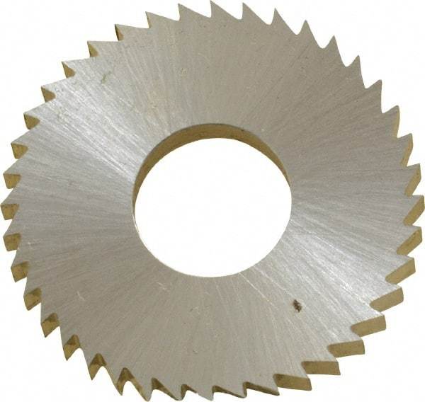 Controx - 1" Diam x 1/8" Blade Thickness x 3/8" Arbor Hole Diam, 40 Tooth Slitting and Slotting Saw - Arbor Connection, Right Hand, Uncoated, Cobalt, Concave Ground, Contains Keyway - Strong Tooling