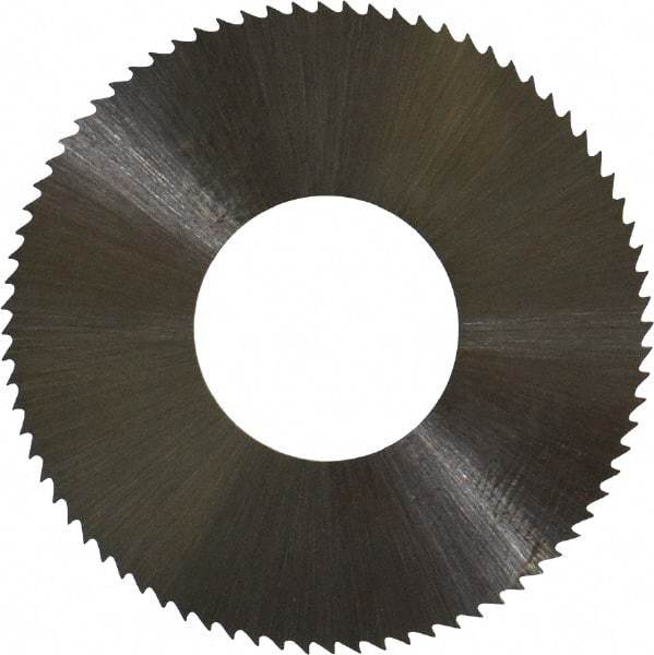 Controx - 1-1/4" Diam x 0.02" Blade Thickness x 1/2" Arbor Hole Diam, 80 Tooth Slitting and Slotting Saw - Arbor Connection, Right Hand, Uncoated, High Speed Steel, Concave Ground - Strong Tooling