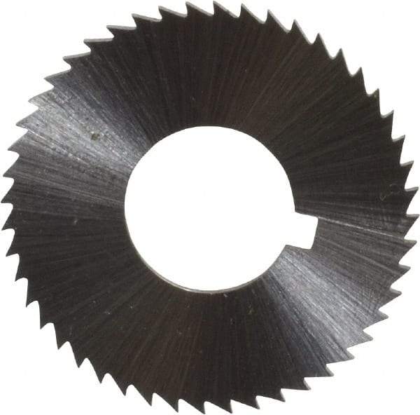 Controx - 1-1/4" Diam x 0.0469" Blade Thickness x 1/2" Arbor Hole Diam, 48 Tooth Slitting and Slotting Saw - Arbor Connection, Right Hand, Uncoated, Cobalt, Concave Ground, Contains Keyway - Strong Tooling