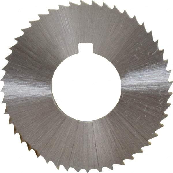 Controx - 1-1/4" Diam x 0.0938" Blade Thickness x 1/2" Arbor Hole Diam, 48 Tooth Slitting and Slotting Saw - Arbor Connection, Right Hand, Uncoated, Cobalt, Concave Ground, Contains Keyway - Strong Tooling