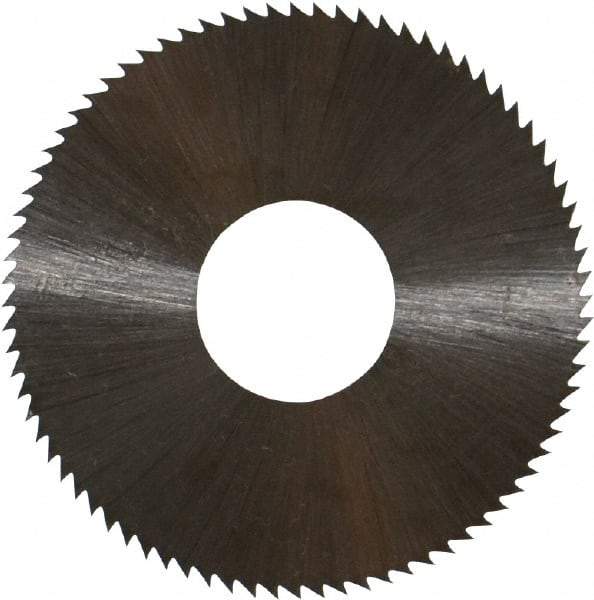 Controx - 1-1/2" Diam x 0.014" Blade Thickness x 1/2" Arbor Hole Diam, 80 Tooth Slitting and Slotting Saw - Arbor Connection, Right Hand, Uncoated, High Speed Steel, Concave Ground - Strong Tooling