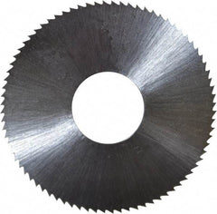 Controx - 1-1/2" Diam x 0.02" Blade Thickness x 1/2" Arbor Hole Diam, 80 Tooth Slitting and Slotting Saw - Arbor Connection, Right Hand, Uncoated, High Speed Steel, Concave Ground - Strong Tooling