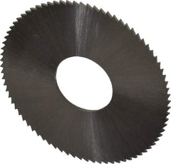 Controx - 1-1/2" Diam x 0.025" Blade Thickness x 1/2" Arbor Hole Diam, 80 Tooth Slitting & Slotting Saw - Arbor Connection, Right Hand, Uncoated, M2 High Speed Steel, Concave Ground - Strong Tooling