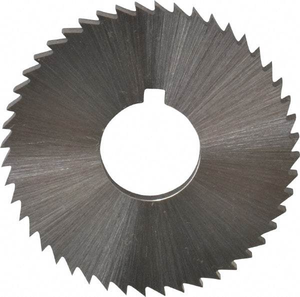 Controx - 1-1/2" Diam x 1/8" Blade Thickness x 1/2" Arbor Hole Diam, 48 Tooth Slitting and Slotting Saw - Arbor Connection, Right Hand, Uncoated, Cobalt, Concave Ground, Contains Keyway - Strong Tooling