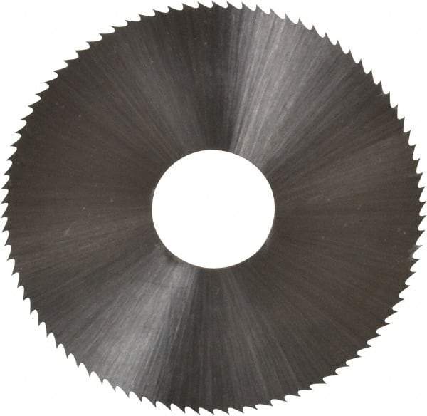 Controx - 1-3/4" Diam x 0.025" Blade Thickness x 1/2" Arbor Hole Diam, 90 Tooth Slitting & Slotting Saw - Arbor Connection, Right Hand, Uncoated, M2 High Speed Steel, Concave Ground - Strong Tooling