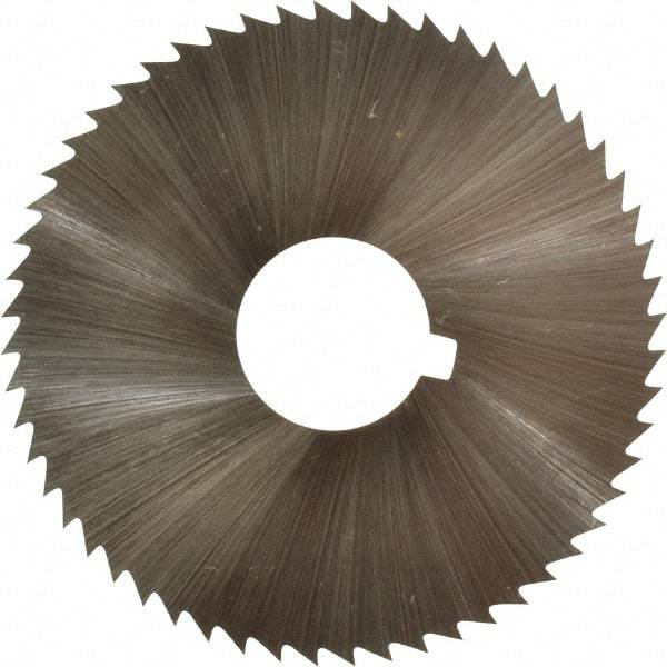 Controx - 1-3/4" Diam x 0.0469" Blade Thickness x 1/2" Arbor Hole Diam, 56 Tooth Slitting and Slotting Saw - Arbor Connection, Right Hand, Uncoated, Cobalt, Concave Ground, Contains Keyway - Strong Tooling