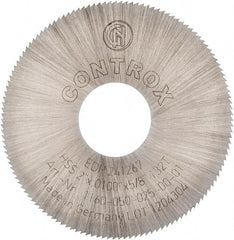 Controx - 2" Diam x 0.01" Blade Thickness x 5/8" Arbor Hole Diam, 132 Tooth Slitting and Slotting Saw - Arbor Connection, Right Hand, Uncoated, High Speed Steel, Concave Ground - Strong Tooling