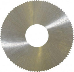 Controx - 2" Diam x 0.025" Blade Thickness x 5/8" Arbor Hole Diam, 100 Tooth Slitting & Slotting Saw - Arbor Connection, Right Hand, Uncoated, M2 High Speed Steel, Concave Ground - Strong Tooling