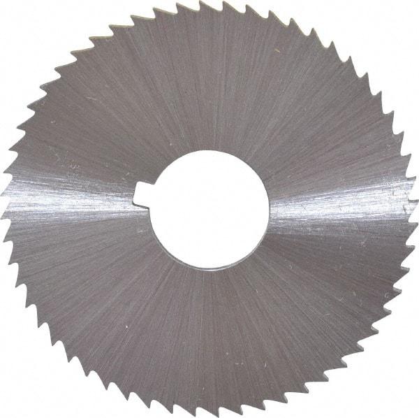 Controx - 2" Diam x 0.04" Blade Thickness x 5/8" Arbor Hole Diam, 100 Tooth Slitting and Slotting Saw - Arbor Connection, Right Hand, Uncoated, Cobalt, Concave Ground, Contains Keyway - Strong Tooling