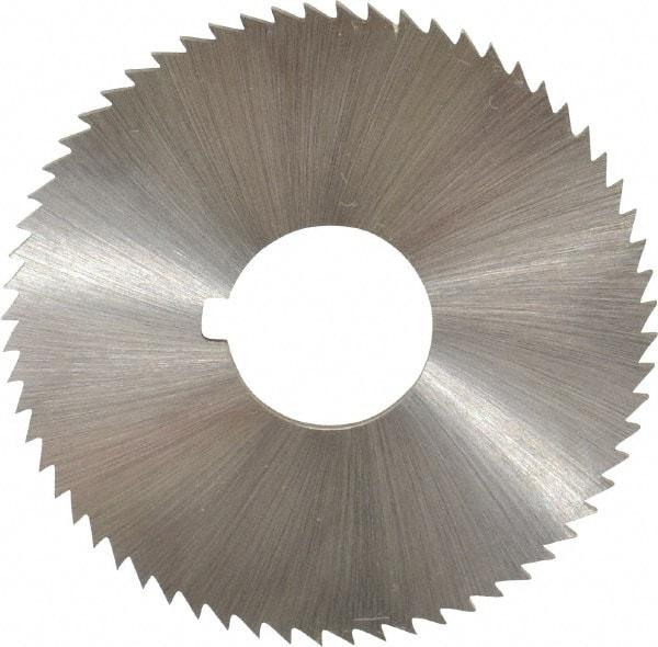 Controx - 2" Diam x 1/16" Blade Thickness x 5/8" Arbor Hole Diam, 64 Tooth Slitting and Slotting Saw - Arbor Connection, Right Hand, Uncoated, Cobalt, Concave Ground, Contains Keyway - Strong Tooling