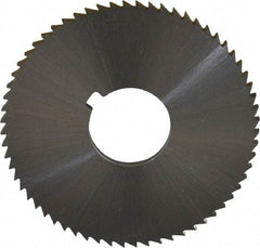 Controx - 2" Diam x 0.0938" Blade Thickness x 5/8" Arbor Hole Diam, 64 Tooth Slitting and Slotting Saw - Arbor Connection, Right Hand, Uncoated, Cobalt, Concave Ground, Contains Keyway - Strong Tooling