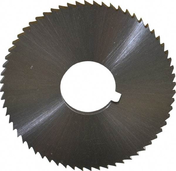 Controx - 2" Diam x 1/8" Blade Thickness x 5/8" Arbor Hole Diam, 64 Tooth Slitting and Slotting Saw - Arbor Connection, Right Hand, Uncoated, Cobalt, Concave Ground, Contains Keyway - Strong Tooling