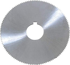 Controx - 2-1/2" Diam x 0.04" Blade Thickness x 5/8" Arbor Hole Diam, 120 Tooth Slitting and Slotting Saw - Arbor Connection, Right Hand, Uncoated, Cobalt, Concave Ground, Contains Keyway - Strong Tooling