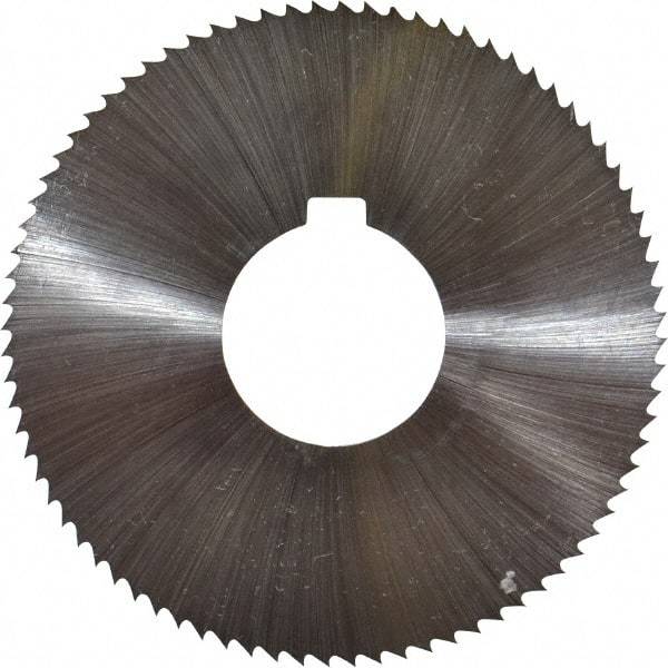 Controx - 3" Diam x 1/16" Blade Thickness x 1" Arbor Hole Diam, 80 Tooth Slitting and Slotting Saw - Arbor Connection, Right Hand, Uncoated, Cobalt, Concave Ground, Contains Keyway - Strong Tooling