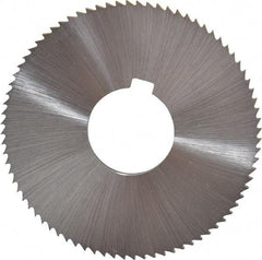 Controx - 3" Diam x 1/8" Blade Thickness x 1" Arbor Hole Diam, 80 Tooth Slitting and Slotting Saw - Arbor Connection, Right Hand, Uncoated, Cobalt, Concave Ground, Contains Keyway - Strong Tooling