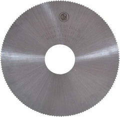 Controx - 4" Diam x 0.025" Blade Thickness x 1" Arbor Hole Diam, 160 Tooth Slitting and Slotting Saw - Arbor Connection, Right Hand, Uncoated, Cobalt, Concave Ground - Strong Tooling