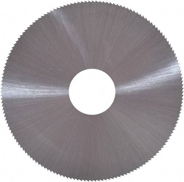 Controx - 4" Diam x 0.0938" Blade Thickness x 1" Arbor Hole Diam, 80 Tooth Slitting and Slotting Saw - Arbor Connection, Right Hand, Uncoated, Cobalt, Concave Ground, Contains Keyway - Strong Tooling