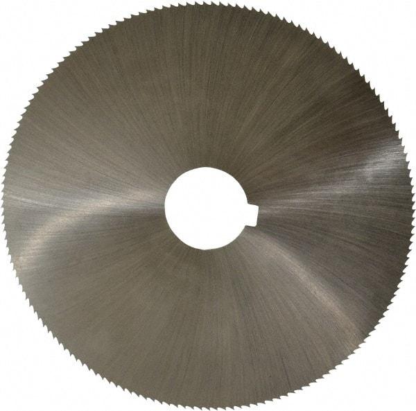 Controx - 5" Diam x 0.0469" Blade Thickness x 1" Arbor Hole Diam, 160 Tooth Slitting and Slotting Saw - Arbor Connection, Right Hand, Uncoated, Cobalt, Concave Ground, Contains Keyway - Strong Tooling