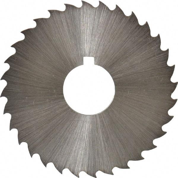 Controx - 1-3/4" Diam x 1/16" Blade Thickness x 1/2" Arbor Hole Diam, 32 Tooth Slitting and Slotting Saw - Arbor Connection, Right Hand, Uncoated, Cobalt, 15° Rake, Concave Ground, Contains Keyway - Strong Tooling