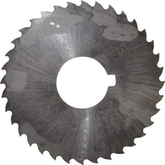 Controx - 2" Diam x 0.0469" Blade Thickness x 5/8" Arbor Hole Diam, 36 Tooth Slitting and Slotting Saw - Arbor Connection, Right Hand, Uncoated, Cobalt, 15° Rake, Concave Ground, Contains Keyway - Strong Tooling