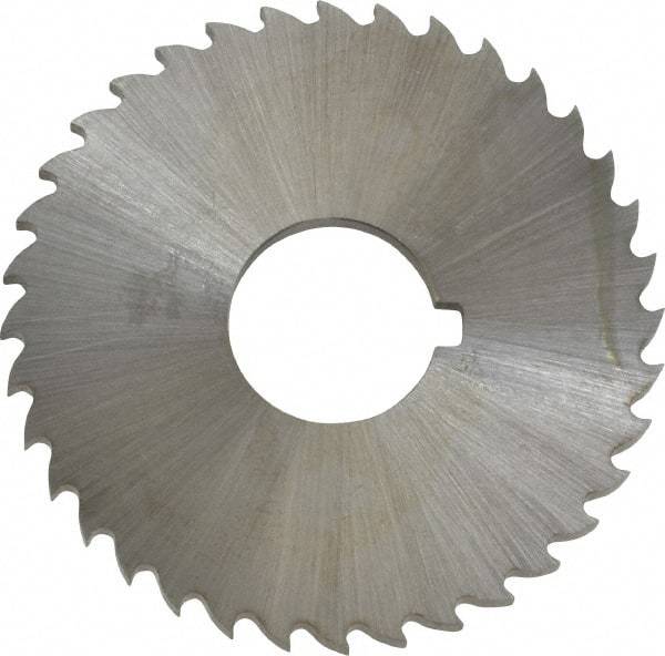 Controx - 2" Diam x 1/8" Blade Thickness x 5/8" Arbor Hole Diam, 36 Tooth Slitting and Slotting Saw - Arbor Connection, Right Hand, Uncoated, Cobalt, 15° Rake, Concave Ground, Contains Keyway - Strong Tooling