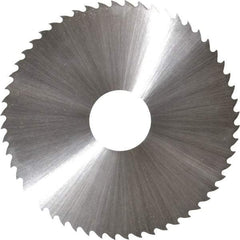 Controx - 2-1/2" Diam x 0.025" Blade Thickness x 5/8" Arbor Hole Diam, 56 Tooth Slitting & Slotting Saw - Arbor Connection, Right Hand, Uncoated, M2 High Speed Steel, 15° Rake, Concave Ground - Strong Tooling