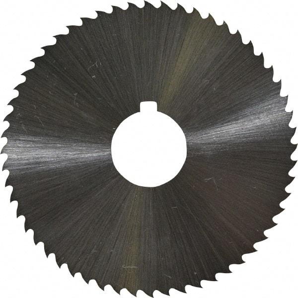 Controx - 2-1/2" Diam x 0.0469" Blade Thickness x 5/8" Arbor Hole Diam, 56 Tooth Slitting and Slotting Saw - Arbor Connection, Right Hand, Uncoated, Cobalt, 15° Rake, Concave Ground, Contains Keyway - Strong Tooling