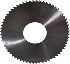 Controx - 3" Diam x 0.025" Blade Thickness x 1" Arbor Hole Diam, 64 Tooth Slitting & Slotting Saw - Arbor Connection, Right Hand, Uncoated, M2 High Speed Steel, 15° Rake, Concave Ground - Strong Tooling