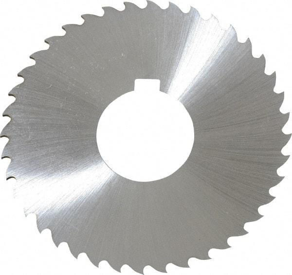 Controx - 3" Diam x 1/16" Blade Thickness x 1" Arbor Hole Diam, 40 Tooth Slitting and Slotting Saw - Arbor Connection, Right Hand, Uncoated, Cobalt, 15° Rake, Concave Ground, Contains Keyway - Strong Tooling