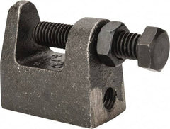 Cooper B-Line - 1-1/4" Max Flange Thickness, 1/2" Rod Wide Jaw Top Beam Clamp - 700 Lb Capacity, Malleable Iron - Strong Tooling