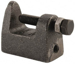 Cooper B-Line - 1-1/4" Max Flange Thickness, 3/8" Rod Wide Jaw Top Beam Clamp - 500 Lb Capacity, Malleable Iron - Strong Tooling