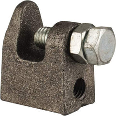 Cooper B-Line - 3/4" Max Flange Thickness, 1/2" Rod Top Beam Clamp - 700 Lb Capacity, Malleable Iron - Strong Tooling