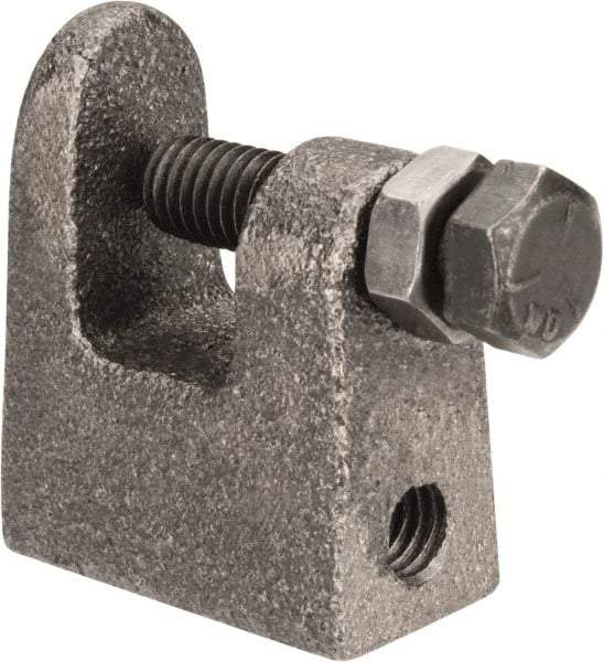 Cooper B-Line - 3/4" Max Flange Thickness, 3/8" Rod Top Beam Clamp - 400 Lb Capacity, Malleable Iron - Strong Tooling