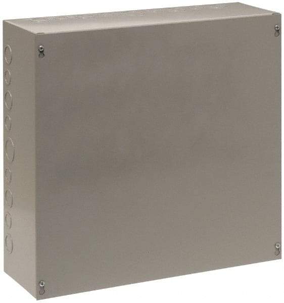 Cooper B-Line - Steel Junction Box Enclosure Screw Flat Cover - NEMA 1, 24" Wide x 24" High x 8" Deep - Strong Tooling