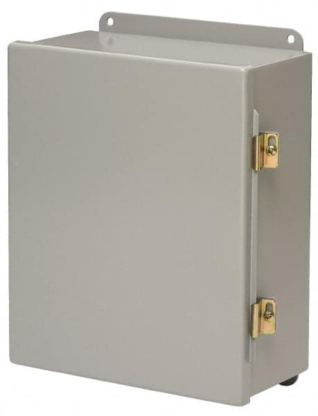 Cooper B-Line - Steel Standard Enclosure Hinge Flat Cover - NEMA 12, 13, 12" Wide x 14" High x 6" Deep, Dirt-tight & Dust-tight - Strong Tooling