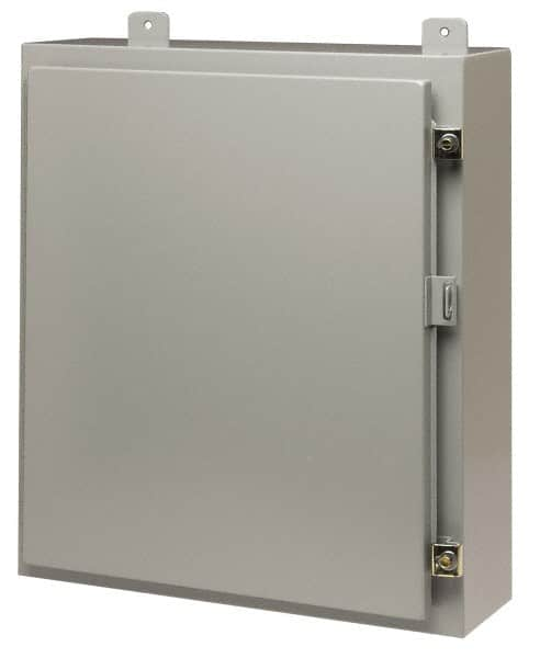 Cooper B-Line - Steel Standard Enclosure Hinge Flat Cover - NEMA 12, 13, 20" Wide x 20" High x 8" Deep, Dirt-tight & Dust-tight - Strong Tooling