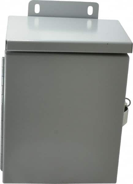 Cooper B-Line - Steel Junction Box Enclosure Hinge Flat Cover - NEMA 3R, 6" Wide x 8" High x 4" Deep, Rainproof - Strong Tooling