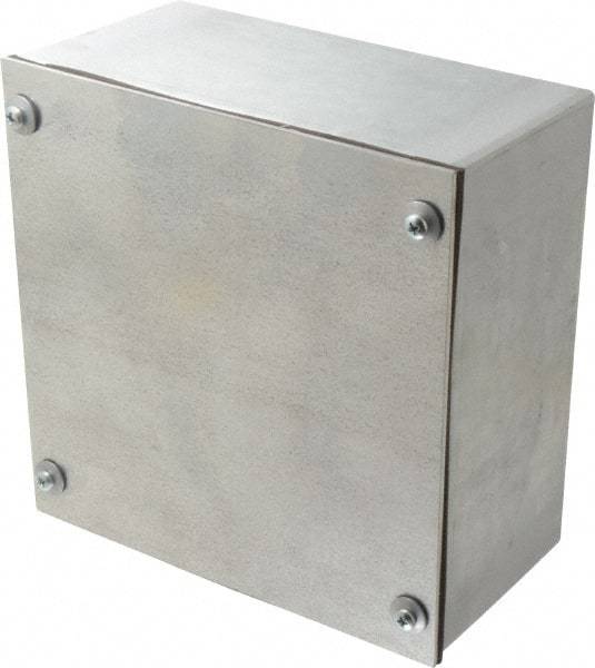 Cooper B-Line - Steel Junction Box Enclosure Screw Flat Cover - NEMA 3, 12, 8" Wide x 8" High x 4" Deep, Dust-tight & Rainproof - Strong Tooling