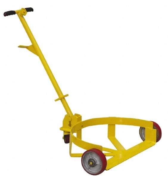 Vestil - 1,200 Lb Load Capacity, 30 & 55 Gal Drum Dolly - 28-1/8" Wide x 1/2" High, 3 Wheels - Strong Tooling