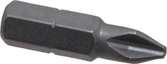 Wera - #2, Insert Phillips Screwdriver Bit - 1/4" Drive, 1" OAL - Strong Tooling