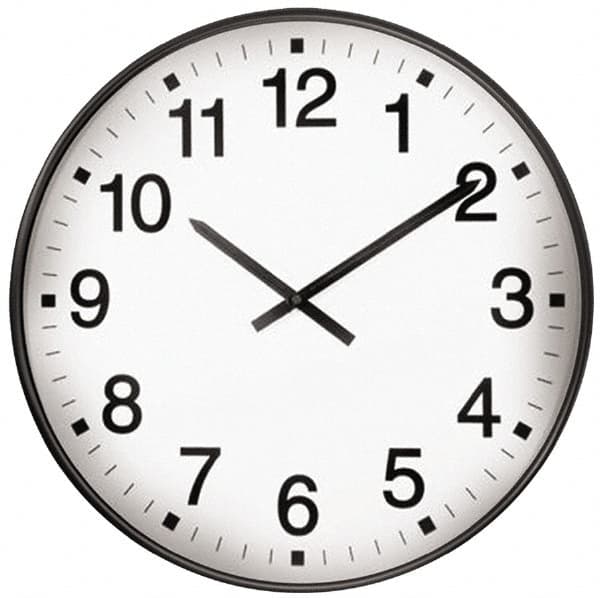 Infinity Insttruments - 17 Inch Diameter, White Face, Dial Wall Clock - Standard Display, Black Case, Runs on AA Battery - Strong Tooling