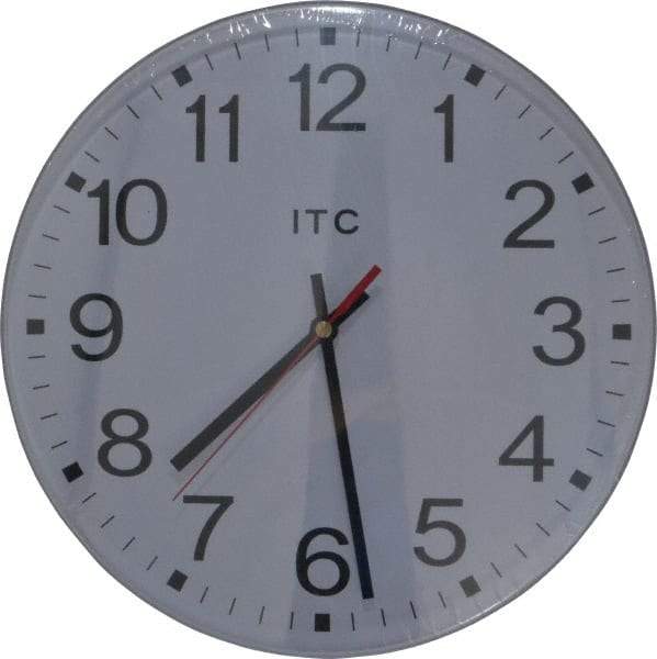 Infinity Insttruments - 11-1/2 Inch Diameter, White Face, Dial Wall Clock - Bold Display, White Case, Runs on AA Battery - Strong Tooling