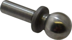 Gibraltar - 1/4" Ball Diam, 1/8" Shank Diam, Steel Inspection Tooling Ball - Slip-Fit Shank, 9/16" Ball Center to Shank Bottom, 0.2" Ball Center to Shoulder Bottom, with Shoulder - Strong Tooling