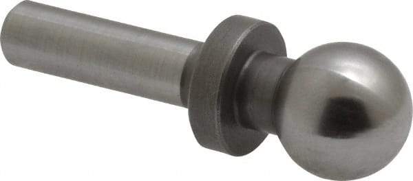 Gibraltar - 1/2" Ball Diam, 1/4" Shank Diam, Steel Inspection Tooling Ball - Slip-Fit Shank, 1-3/8" Ball Center to Shank Bottom, 1/2" Ball Center to Shoulder Bottom, with Shoulder - Strong Tooling