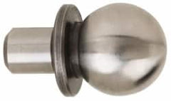 Gibraltar - 1/2" Ball Diam, 1/4" Shank Diam, Steel Inspection Tooling Ball - Thread Shank, 5/8" Ball Center to Shank Bottom, 5/16" Ball Center to Shoulder Bottom, with Shoulder - Strong Tooling