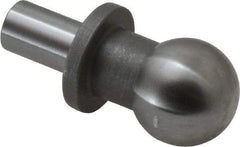 Gibraltar - 12mm Ball Diam, 6mm Shank Diam, Steel Inspection Tooling Ball - Thread Shank, 22mm Ball Center to Shank Bottom, 12mm Ball Center to Shoulder Bottom, with Shoulder - Strong Tooling