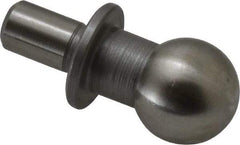 Gibraltar - 12mm Ball Diam, 6mm Shank Diam, Steel Inspection Tooling Ball - Thread Shank, 22mm Ball Center to Shank Bottom, 12mm Ball Center to Shoulder Bottom, with Shoulder - Strong Tooling