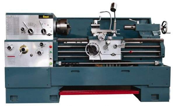 Enco - 18" Swing, 80" Between Centers, 230/460 Volt, Triple Phase Engine Lathe - 7MT Taper, 7-1/2 hp, 25 to 1,800 RPM, 3-1/8" Bore Diam, 40" Deep x 48-7/8" High x 136-1/8" Long - Strong Tooling