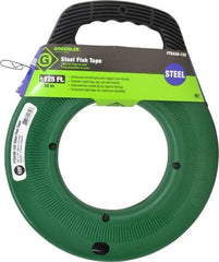 Greenlee - 125 Ft. Long x 1/8 Inch Wide, 0.045 Inch Thick, Steel Fish Tape - 400 Lb. Pulling Strength, Includes Case - Strong Tooling